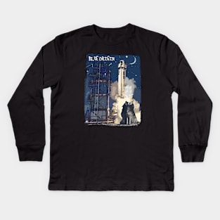 blue origin  launch Kids Long Sleeve T-Shirt